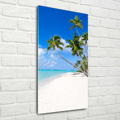 Quadro in vetro acrilico verticale Spiaggia tropicale