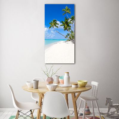 Quadro in vetro acrilico verticale Spiaggia tropicale