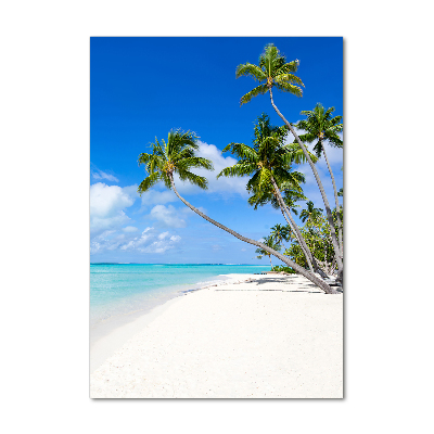 Quadro in vetro acrilico verticale Spiaggia tropicale