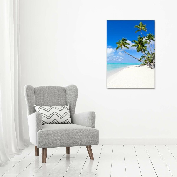 Quadro in vetro acrilico verticale Spiaggia tropicale