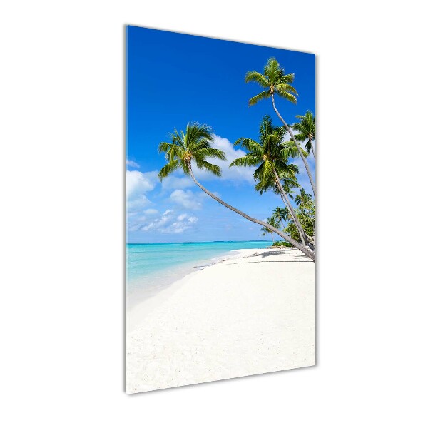 Quadro in vetro acrilico verticale Spiaggia tropicale