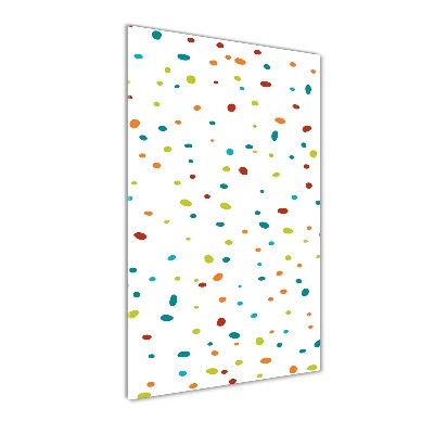 Quadro vetro acrilico verticale Puntini colorati