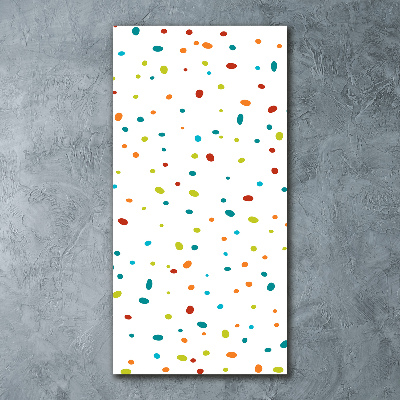 Quadro vetro acrilico verticale Puntini colorati