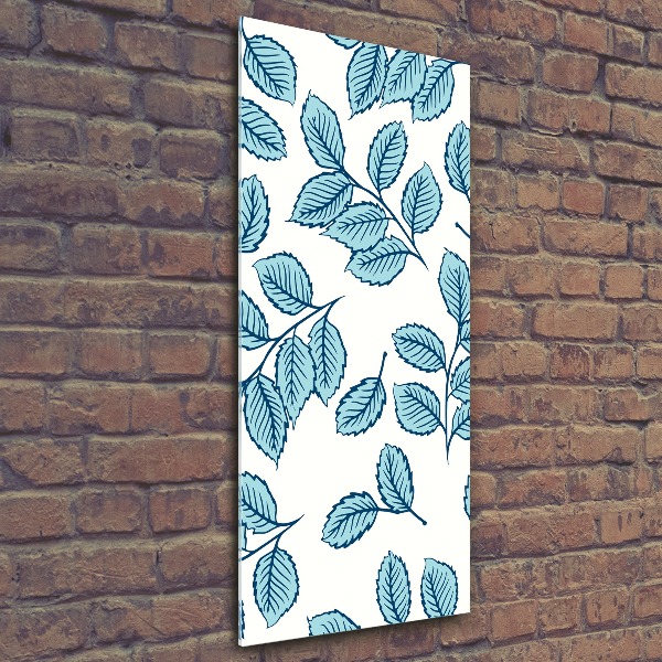 Quadro in vetro acrilico verticale Foglie