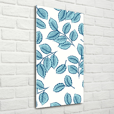 Quadro in vetro acrilico verticale Foglie