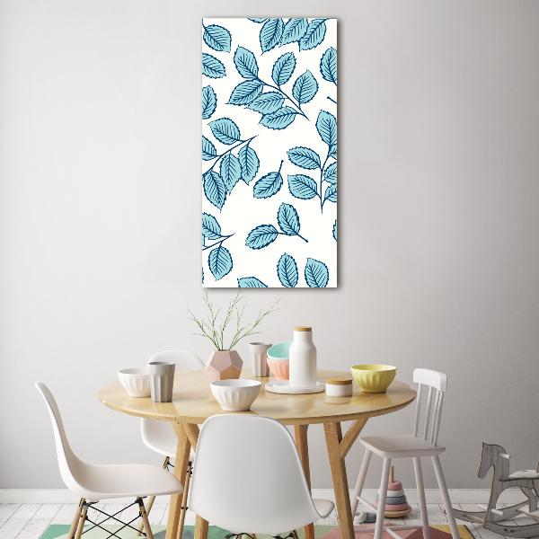 Quadro in vetro acrilico verticale Foglie