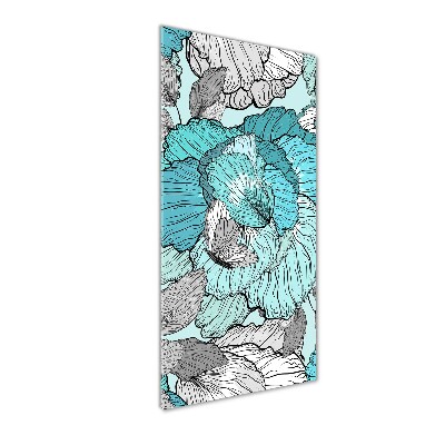 Quadro vetro acrilico verticale Motivo floreale