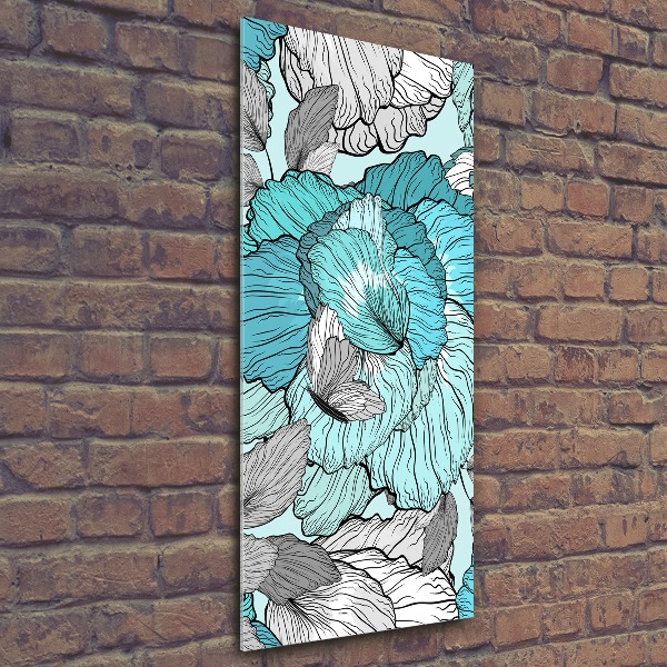 Quadro vetro acrilico verticale Motivo floreale