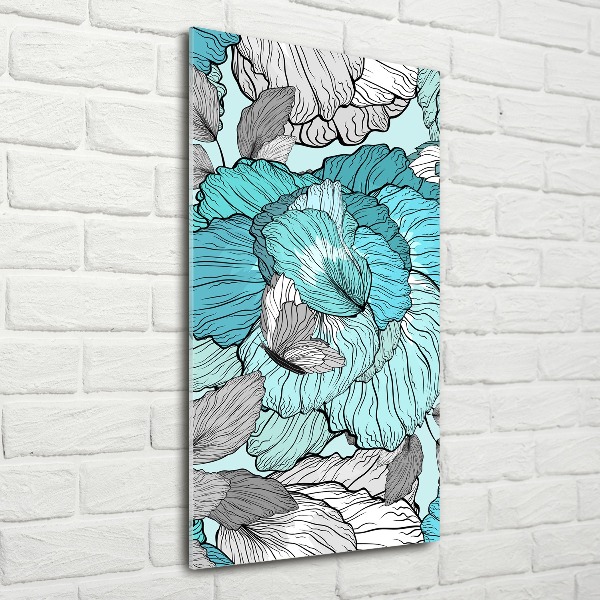 Quadro vetro acrilico verticale Motivo floreale