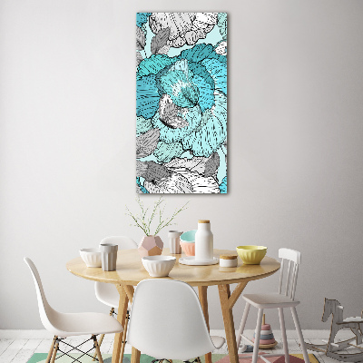 Quadro vetro acrilico verticale Motivo floreale