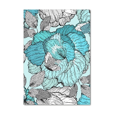 Quadro vetro acrilico verticale Motivo floreale