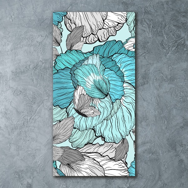 Quadro vetro acrilico verticale Motivo floreale