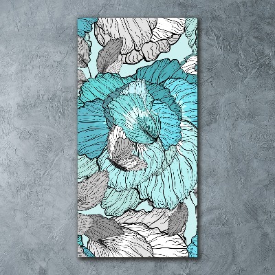 Quadro vetro acrilico verticale Motivo floreale