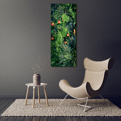 Quadro acrilico verticale Piante tropicali
