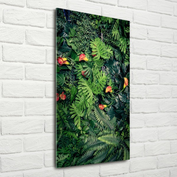 Quadro acrilico verticale Piante tropicali
