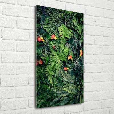 Quadro acrilico verticale Piante tropicali