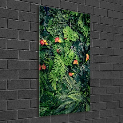 Quadro acrilico verticale Piante tropicali