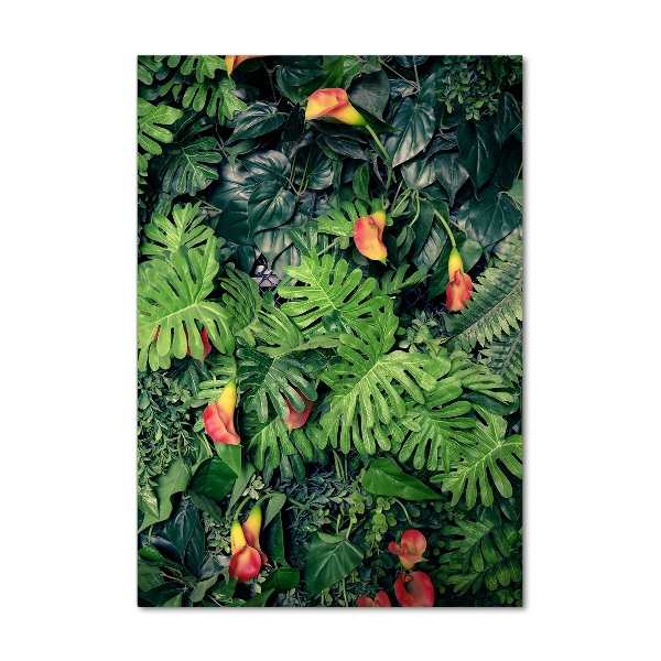 Quadro acrilico verticale Piante tropicali