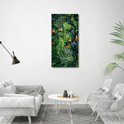 Quadro acrilico verticale Piante tropicali