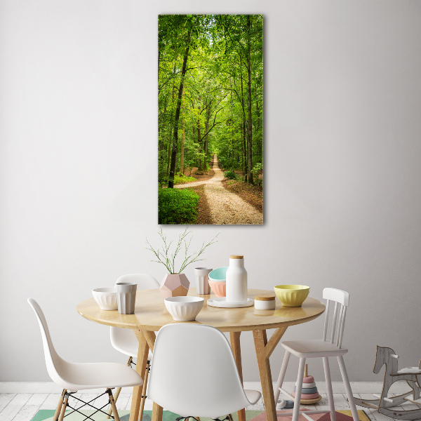 Quadro acrilico verticale Sentiero nella foresta