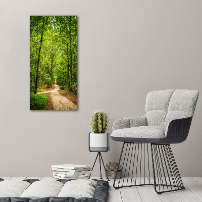 Quadro acrilico verticale Sentiero nella foresta