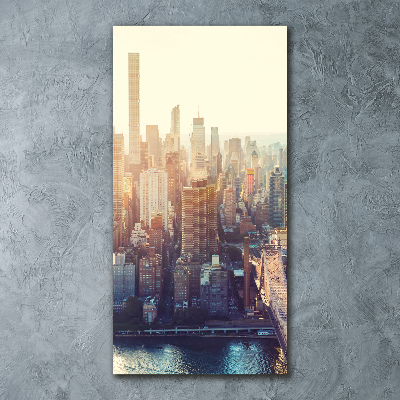 Quadro vetro acrilico verticale Vista a volo d'uccello di New York