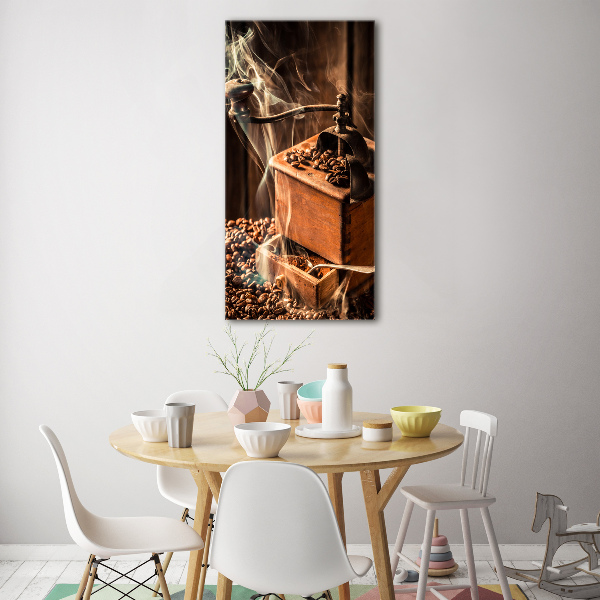 Quadro vetro acrilico verticale Chicchi di caffè
