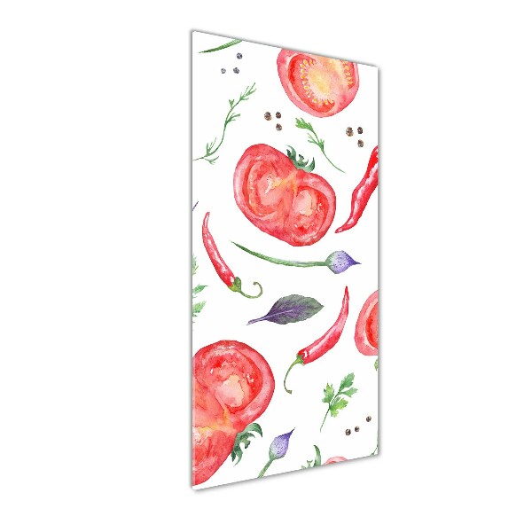 Quadro in vetro acrilico verticale Verdure