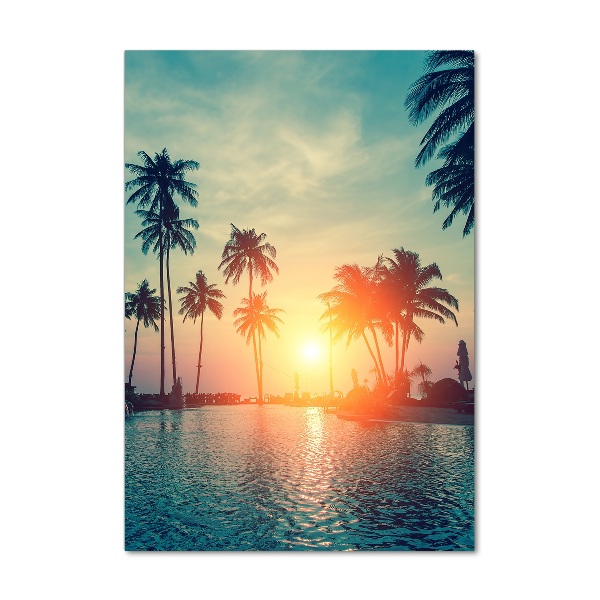 Quadro acrilico verticale Spiaggia tropicale