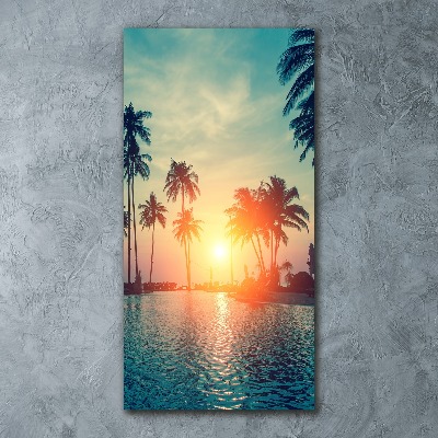 Quadro acrilico verticale Spiaggia tropicale