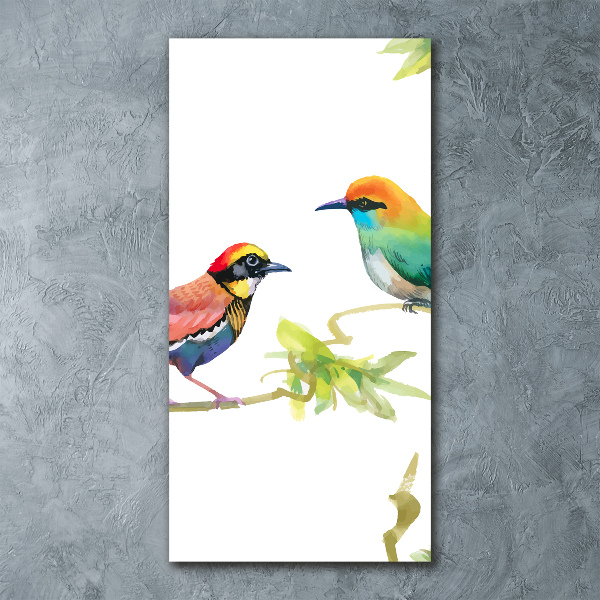 Quadro acrilico verticale Uccelli