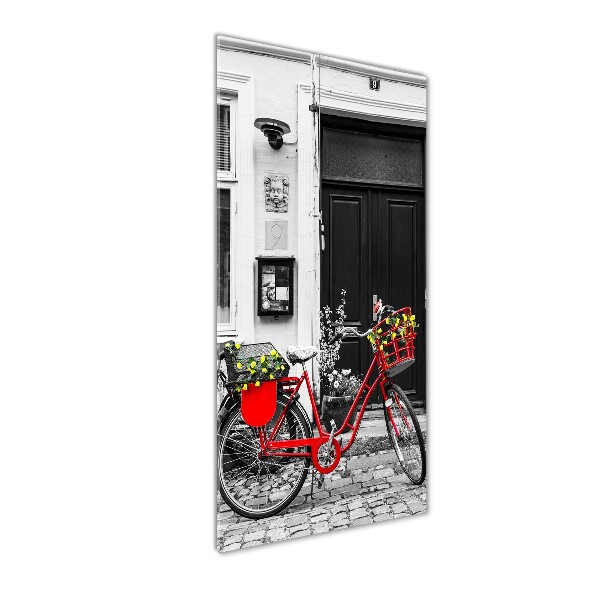 Quadro in vetro acrilico verticale Bicicletta da città