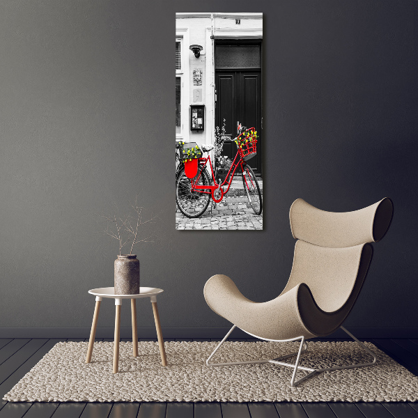 Quadro in vetro acrilico verticale Bicicletta da città