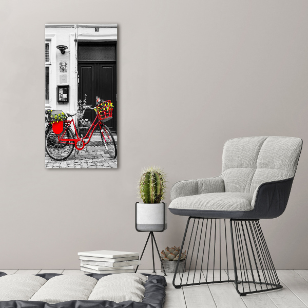 Quadro in vetro acrilico verticale Bicicletta da città