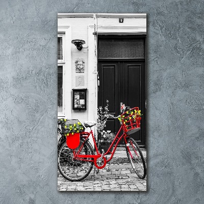 Quadro in vetro acrilico verticale Bicicletta da città