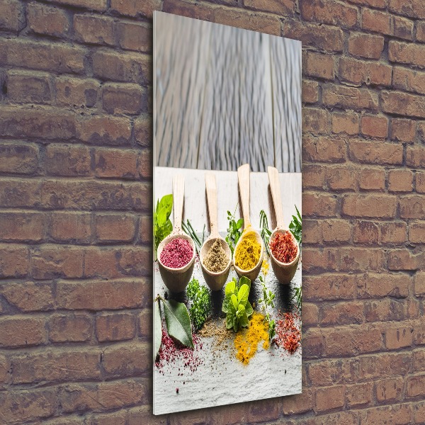 Quadro in vetro acrilico verticale Spezie