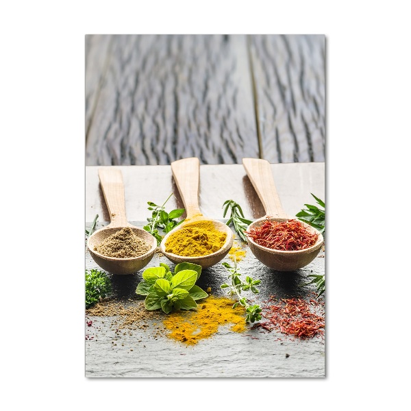 Quadro in vetro acrilico verticale Spezie