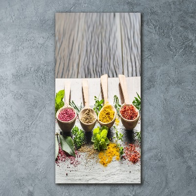 Quadro in vetro acrilico verticale Spezie