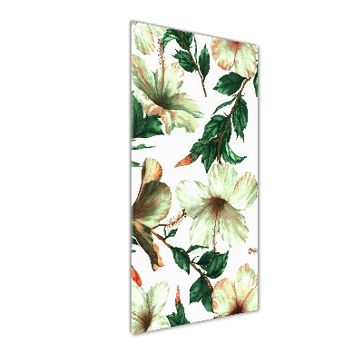 Quadro acrilico verticale Ibisco