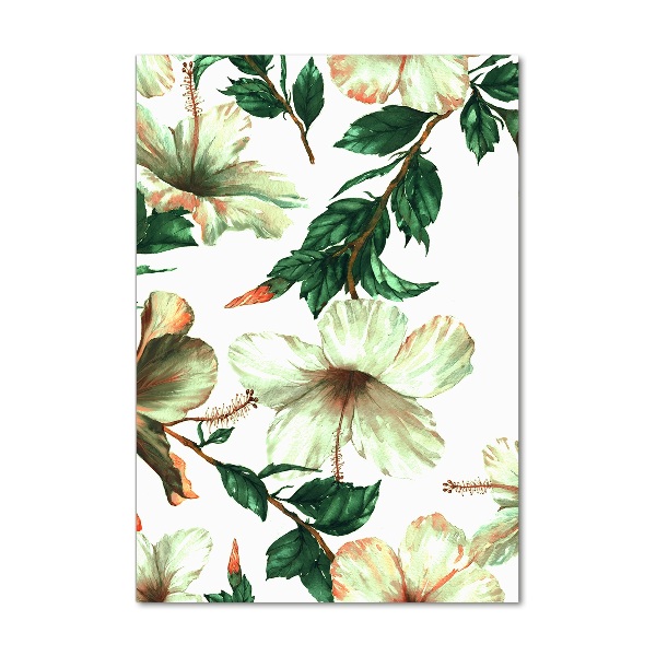 Quadro acrilico verticale Ibisco