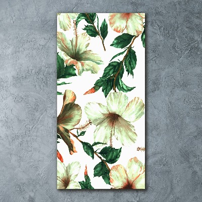 Quadro acrilico verticale Ibisco