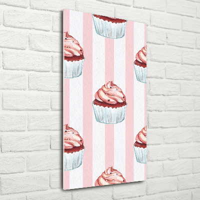 Quadro acrilico verticale Cupcakes