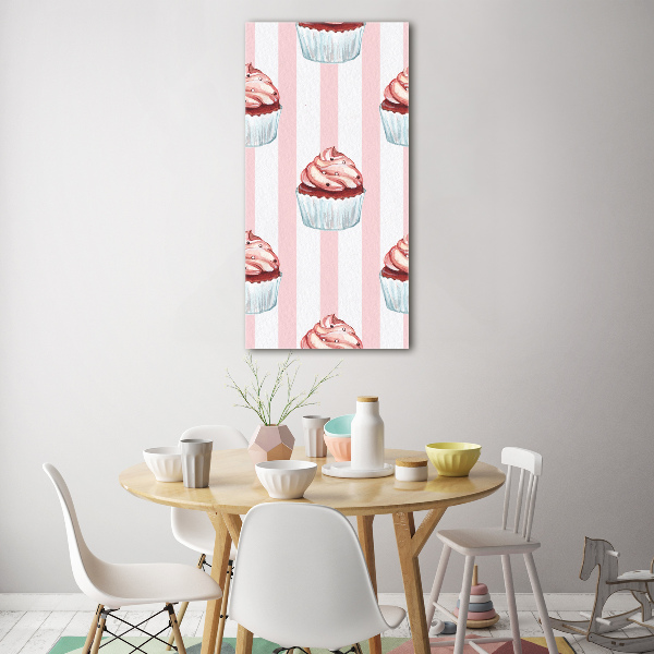 Quadro acrilico verticale Cupcakes