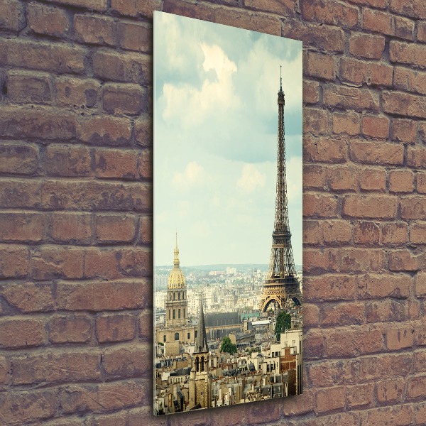 Quadro vetro acrilico verticale Torre Eiffel Parigi
