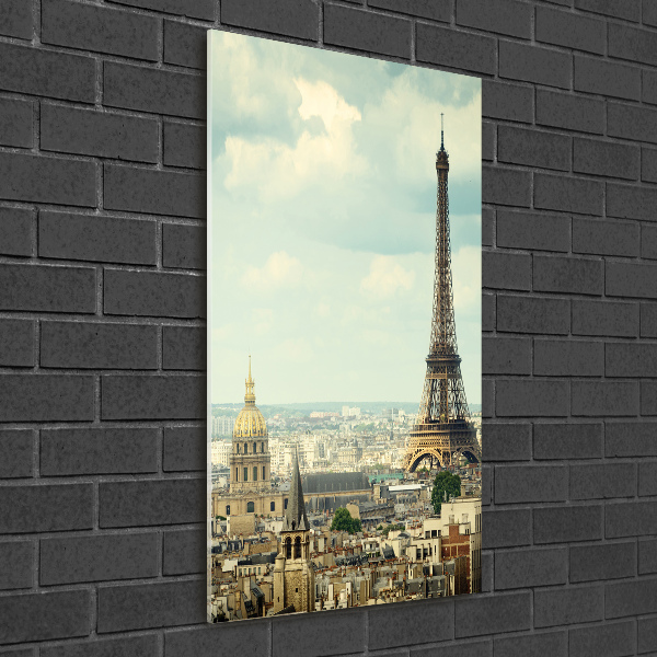Quadro vetro acrilico verticale Torre Eiffel Parigi