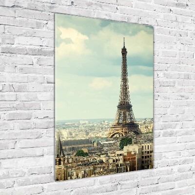 Quadro vetro acrilico verticale Torre Eiffel Parigi