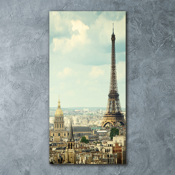 Quadro vetro acrilico verticale Torre Eiffel Parigi