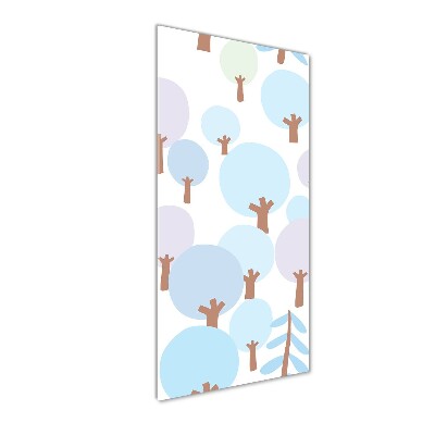 Quadro in vetro acrilico verticale Alberi