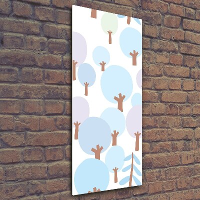 Quadro in vetro acrilico verticale Alberi