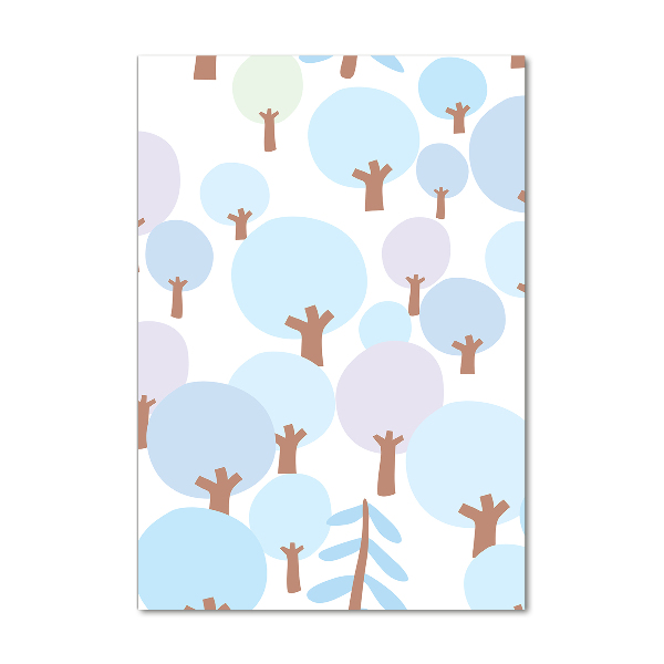 Quadro in vetro acrilico verticale Alberi